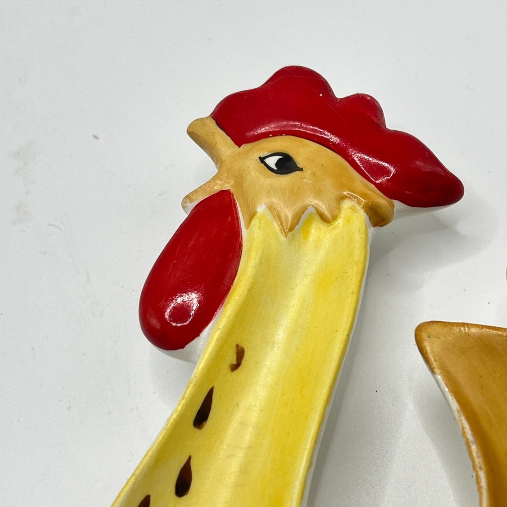 Vintage 1962 Holt Howard Rooster Spoon Rest Ceramic Mid Century Kitchen Decor - Picture 3 of 4